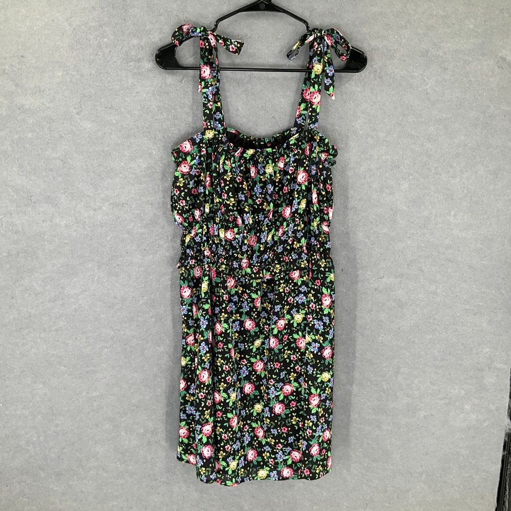 GB Girls Floral Sundress XL Black Pink Yellow Blue Sleeveless Casual Dress
